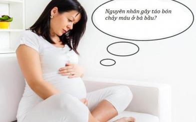 Bà bầu bị táo bón chảy máu có sao không?